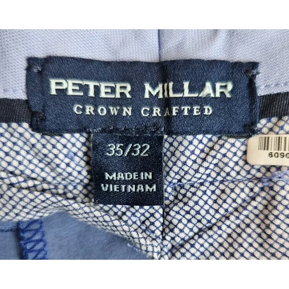 Peter Millar‎ Men's Crown Crafted Straight Leg Chino Pants Blue 35x30